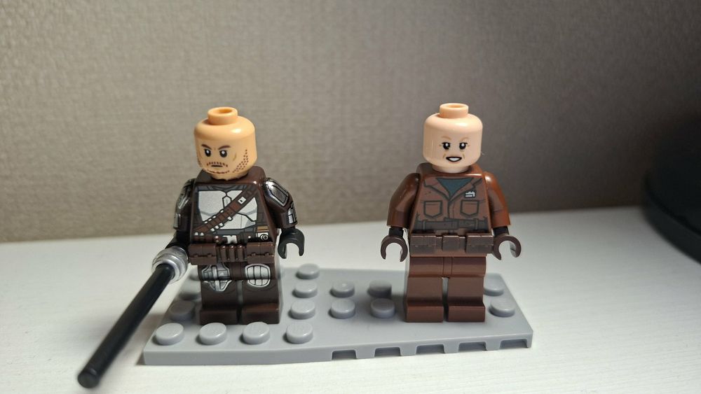 Лего звёздные воины фигурки Мандалорца и Пели Мотто