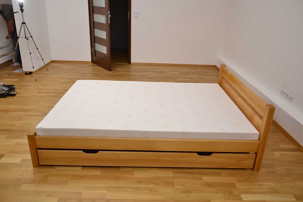 Łóżko Apollo 90/120/140x200 160x200 sosna, białe, szare, dąb, orzech