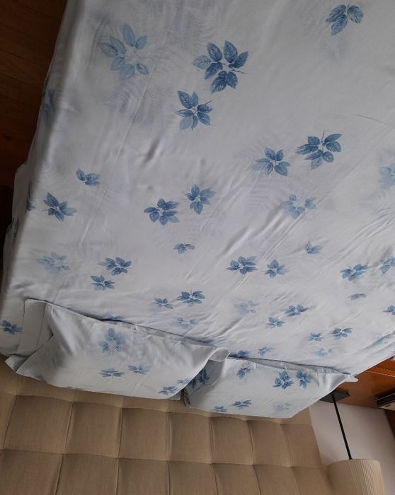 Capa edredão dupla face algodão acetinado 1,95 m x 1,95 m+2 almofadas