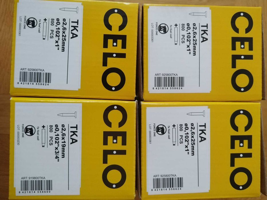 Gwóźdź do betonu CELO ,TKA stal zwykła 25mm 800szt dla FORCE ONE - 925800TKA