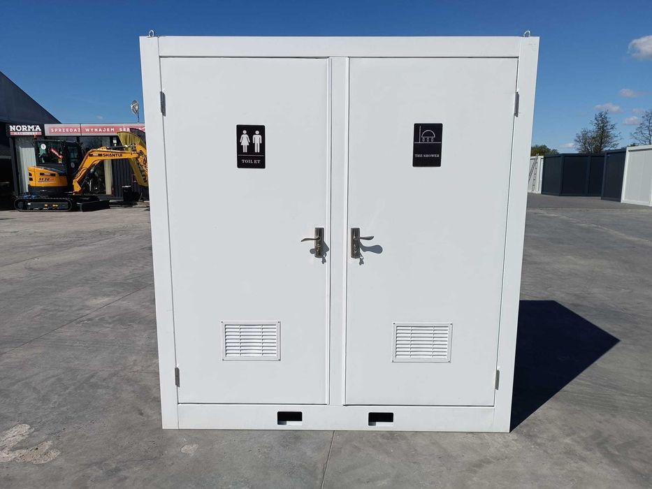 Kontenery sanitarne, kabinki WC+ prysznic 1,3 x 2,1 m . Nowe, od reki !!!