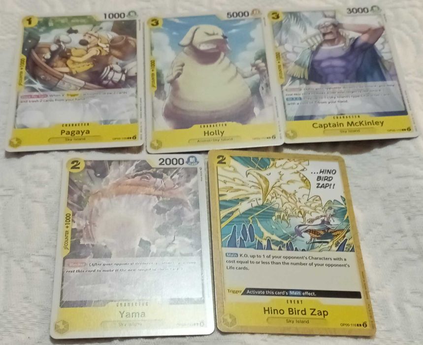lote de 28 cartas one piece tcg OP05
