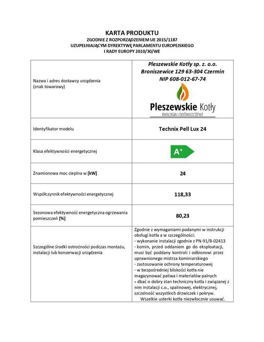 Pleszewski Kocioł Piec z Podajnikiem na Pellet 24kW 5 klasa Ecodesign, dostawa GRATIS, dotacja, montaż, lista ZUM
