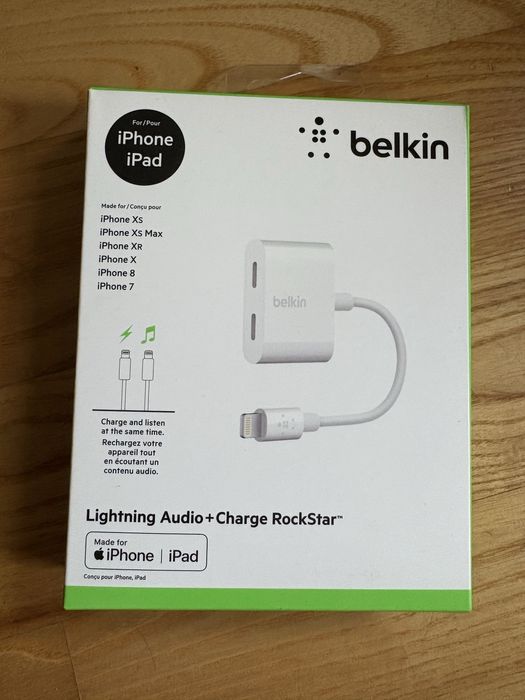 Rozgałęźnik adapter Belkin lightning audio charge