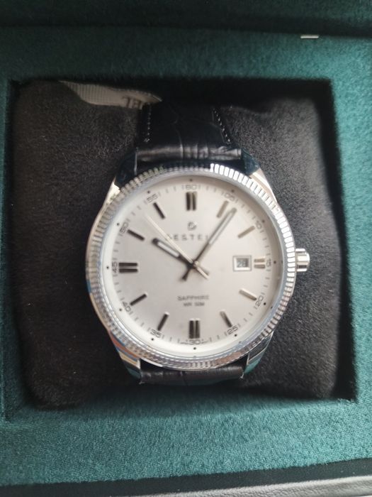 Zegarek DESTELL PICTOR  SAPPHIRE elegancki skórzany pasek