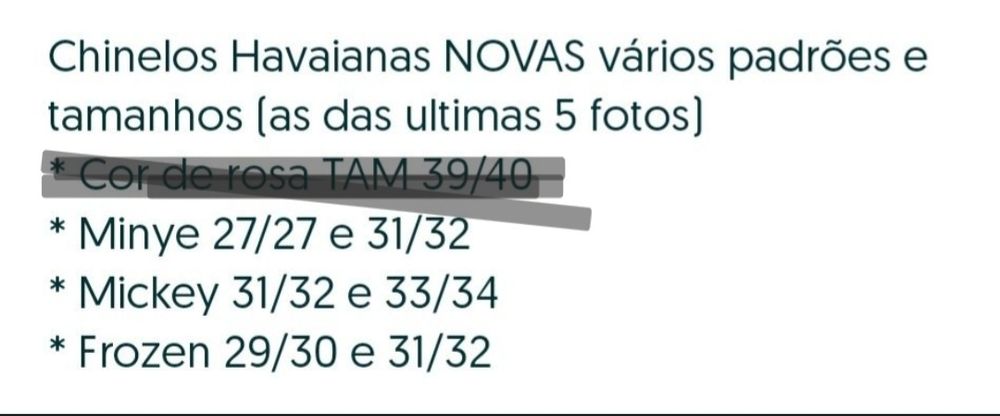 Chinelos Havaianas NOVOS