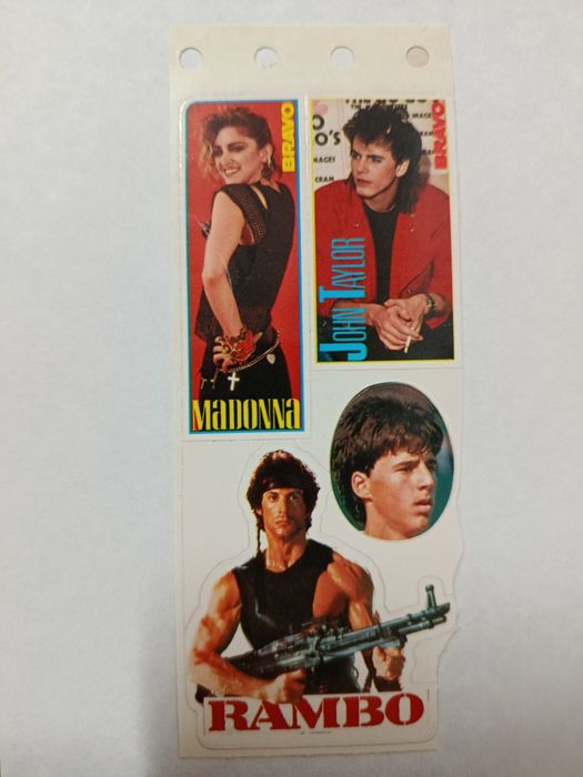 AUTOCOLANTES Musicais - Anos 80 (lote)