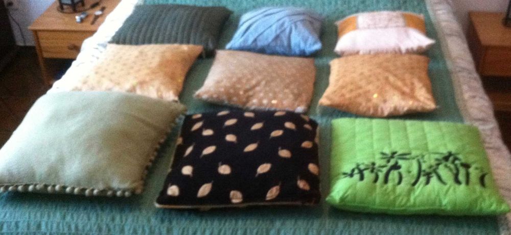 varias almofadas decorativas 50x50