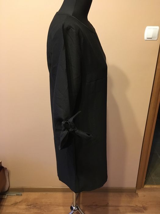 NOWA Elegancka tunika sukienka damska czarna M/L