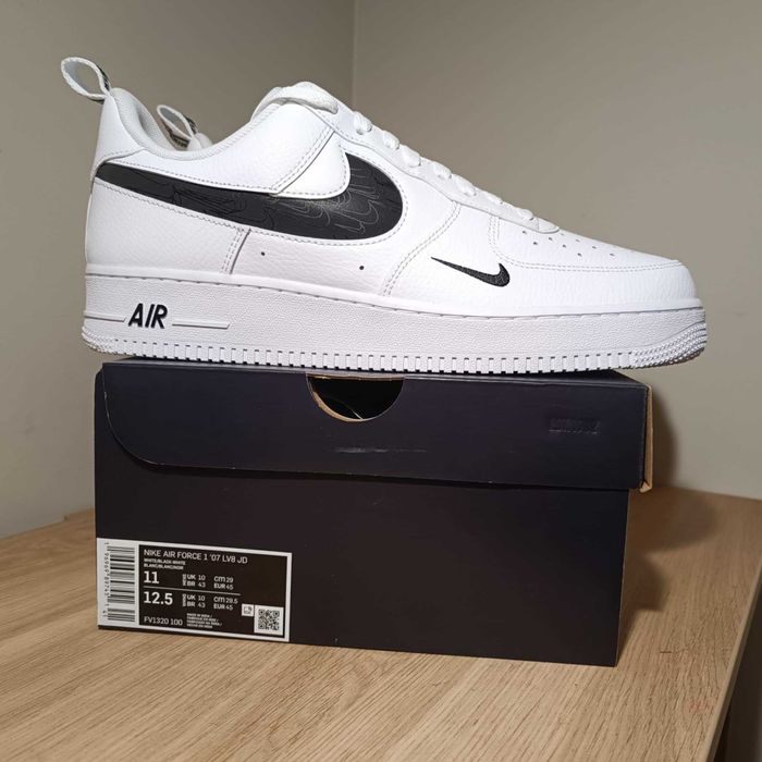 Nike Air Force 1 '07 LV8 JD r. 45 (29 cm) White/Black-White
