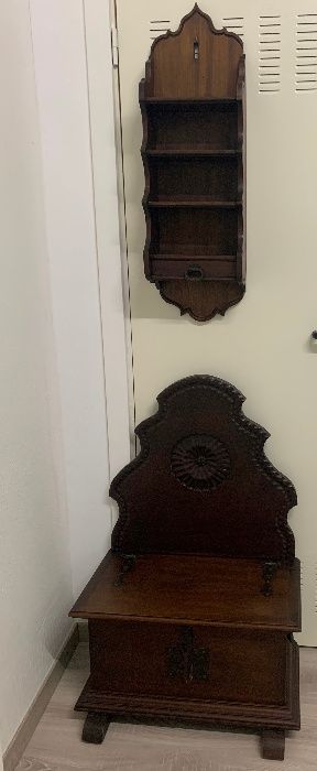 Arquinha e Escaparate de Adorno em madeira maciça