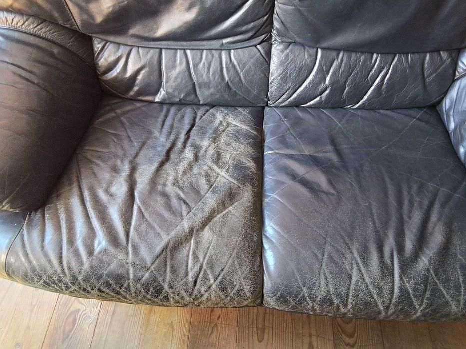 Sofá 2 lugares pele doação