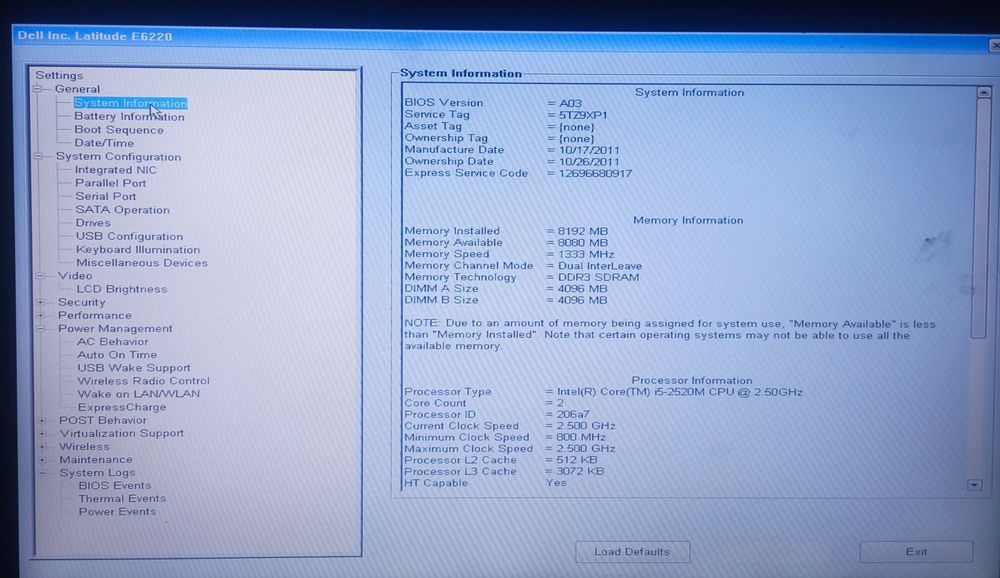 Ноутбук DELL Latitude E6220
