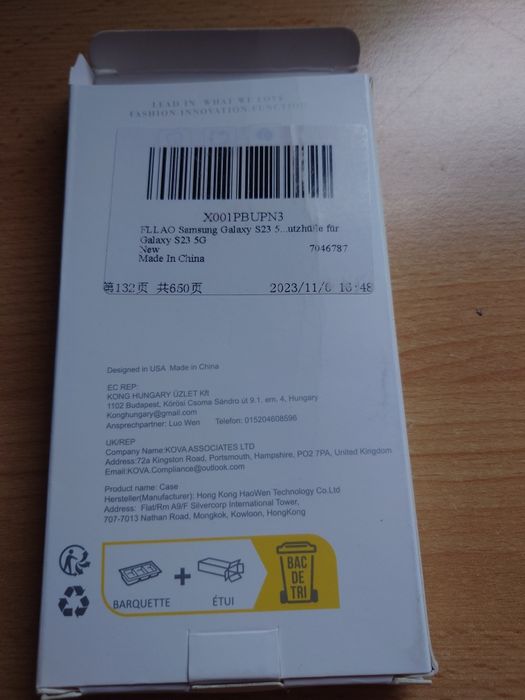 Etui do Samsung Galaxy S23 5G przezroczyste Design USA Nowe plecki