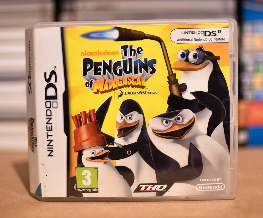 Pudełko Nintendo DS Pingwiny z Madagaskaru