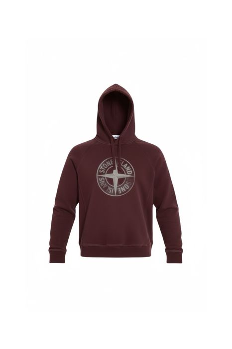 Stone Island оригінал худі 2019 бордовий бавовна розмір L/XL