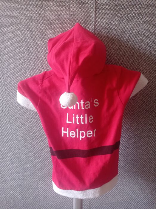 Новорічний санта Комбезік на кнопках для тваринки.