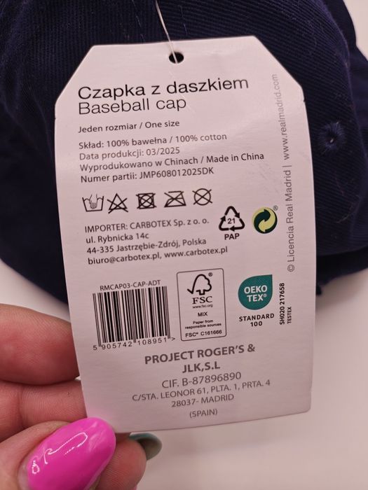 Czapka z daszkiem Real Madrid RMCF