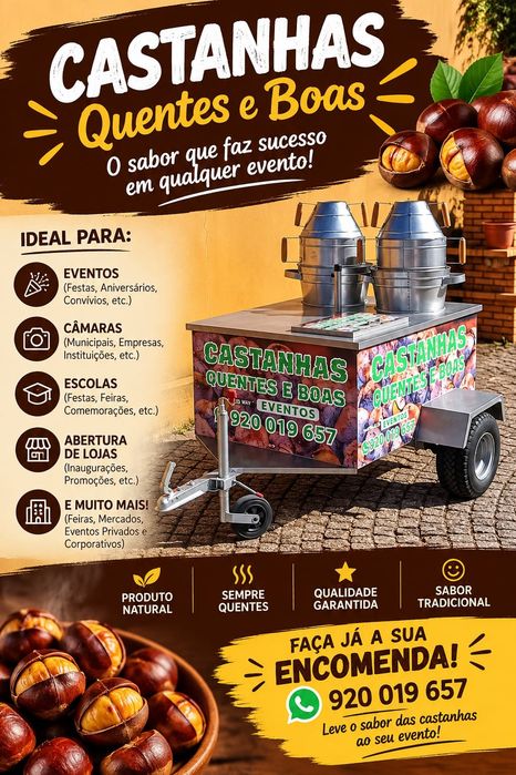 Venda de castanhas para eventos