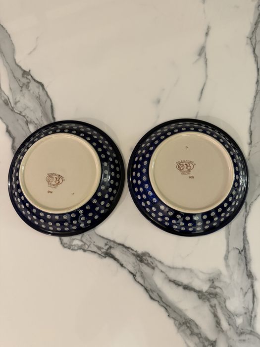 Talerze obiadowe głębokie Bolesławiec 22,5 cm 2 szt.