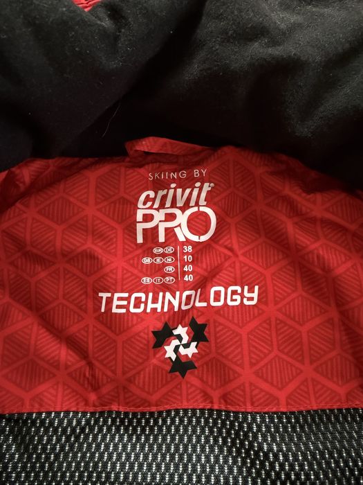 Термокостюм жіночий лижний Crivit розмір M червоний чорний