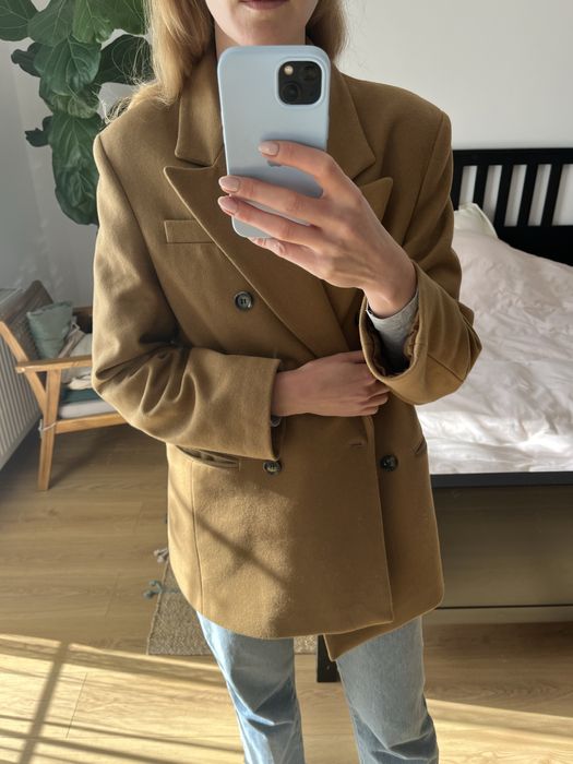 Marynarka wełna 80% mango oversize classy