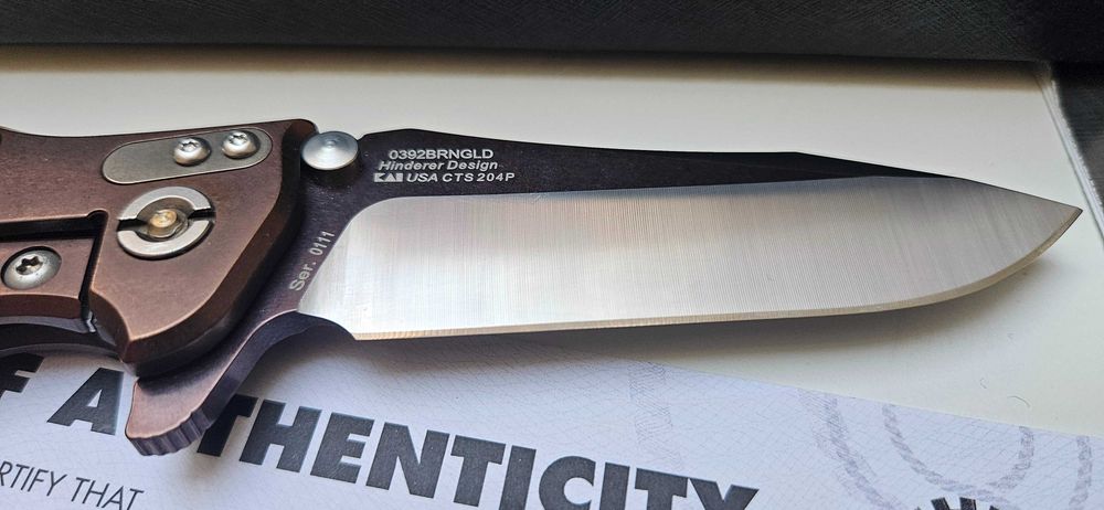 Nóż Zero Tolerance ZT0392BRNGLD Limited Edition Factory Custom Rick Hinderer Wrocław