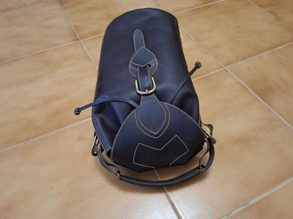 Saco cartucheira em couro - NOVO