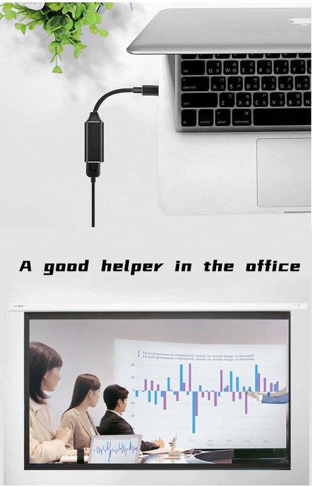 Переходник  Type-C HDMI 4K конвертер преобразователь