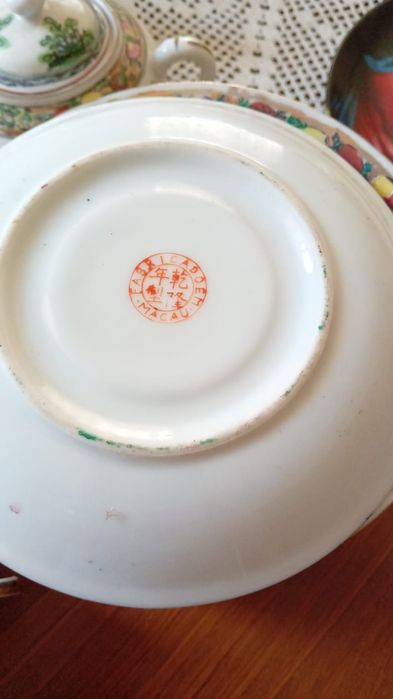 Conjunto de chá porcelana de Macau