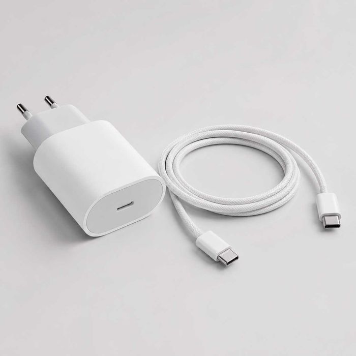 Комплект зарядки адаптер 20W USB-C + кабель USB-C to USB-C 1м 60W мережевий зарядний пристрій, швидка зарядка