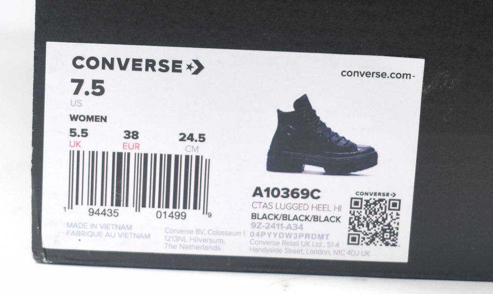 Jak nowe Chuck Taylor All Star Lugged Heel Leather  A10369C roz. 38