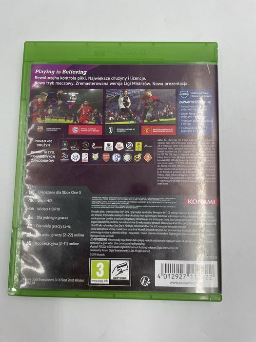 Gra Pes2020 na Xbox One / Series