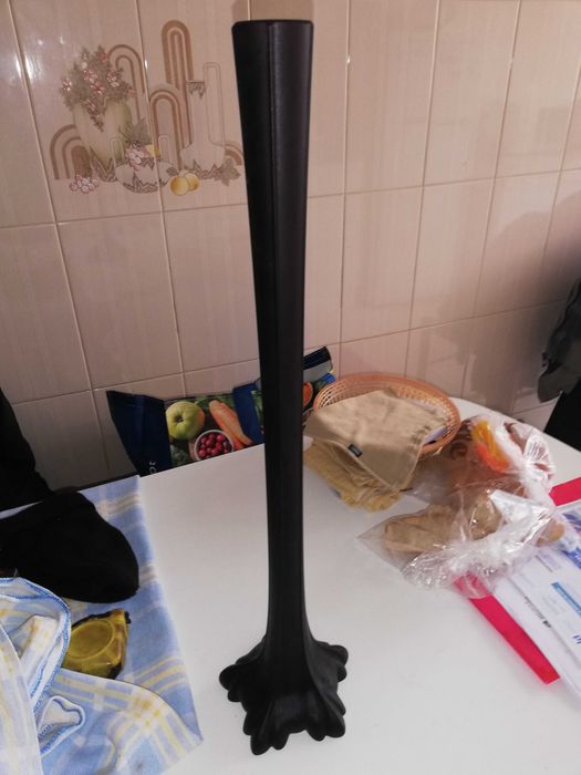 1 solitário em vidro pé alto