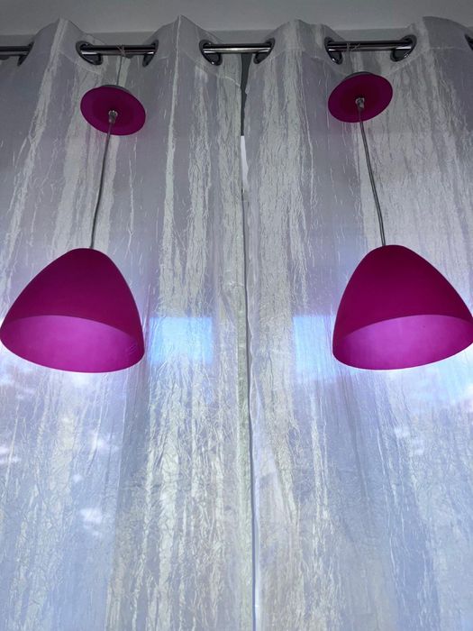 2 śliczne lampy z bezpiecznego grubego szkła