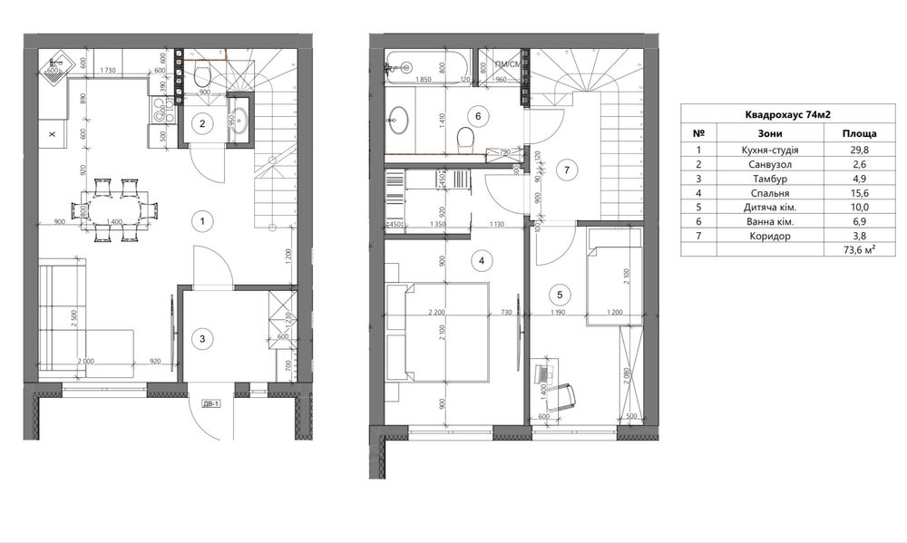 Квадрохаус 74 м2 за ВИГІДНОЮ ЦІНОЮ - Family Town