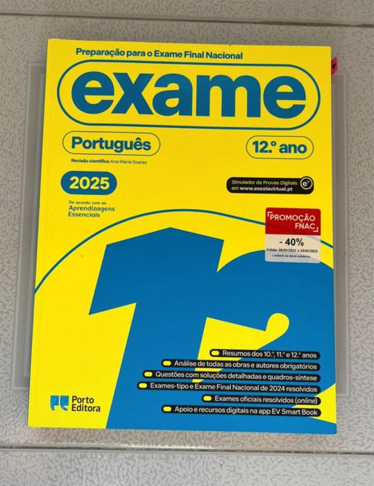 Livro de exame nacional de português 2025 - Porto Editora