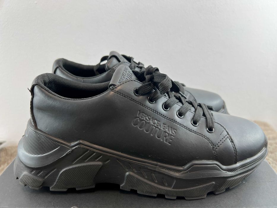 Buty męskie czarne sneakersy versace jeans couture linea speed 42