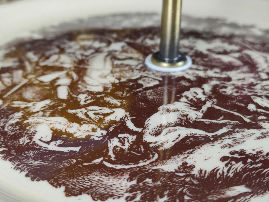 Porcelanowa myśliwska etażerka 2-poziomowa - Ridinger - Colditz #1