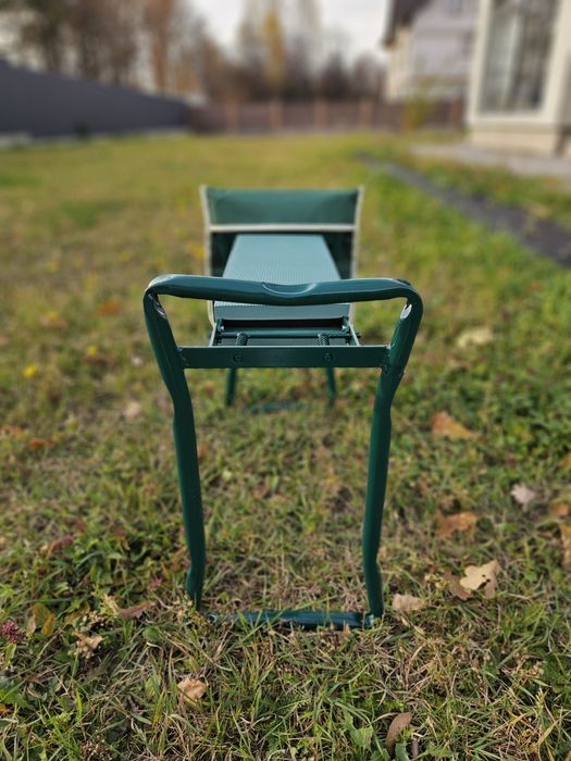Складний садовий стілець колінник 2 в 1 з органайзером для інструмента