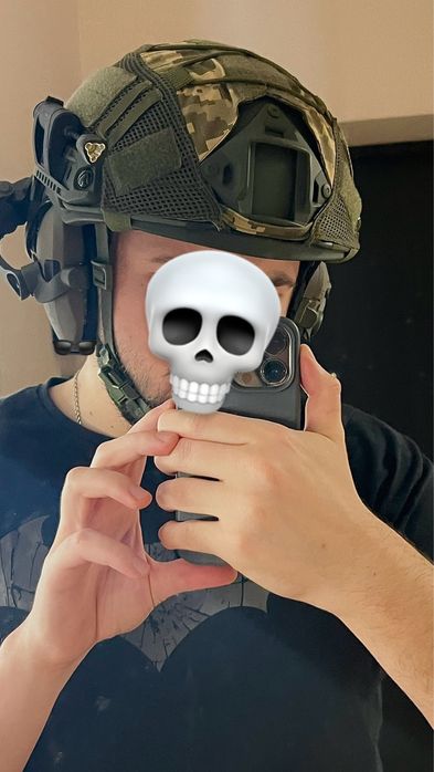 Комплект FAST тактичний шолом ФРАНЦІЯ + кавер + навушники + ліхтарик