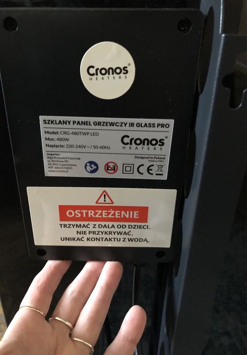 Podgrzewacz Szklany panel grzewczy na podczerwień