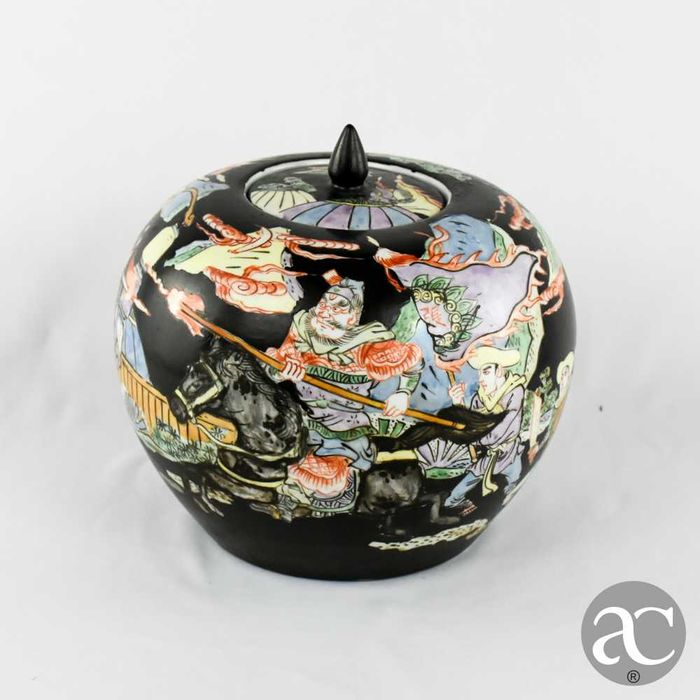 Pote de Gengibre, Família Negra, China, cenas de guerra, circa 1970