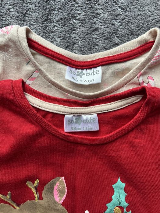 Bluzki świąteczne na dziewczynkę r. 98