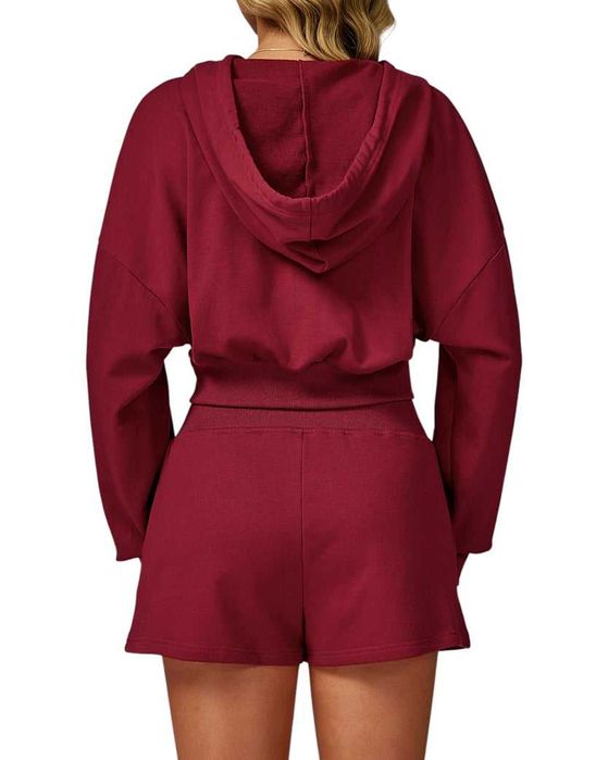Худі Alo Yoga Serenity Cropped Zip Hoodie Red EWK20301-RD