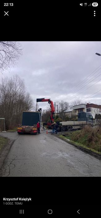 Usługi dźwigowe Hds 40 t relokację maszyn przemysłowych transport