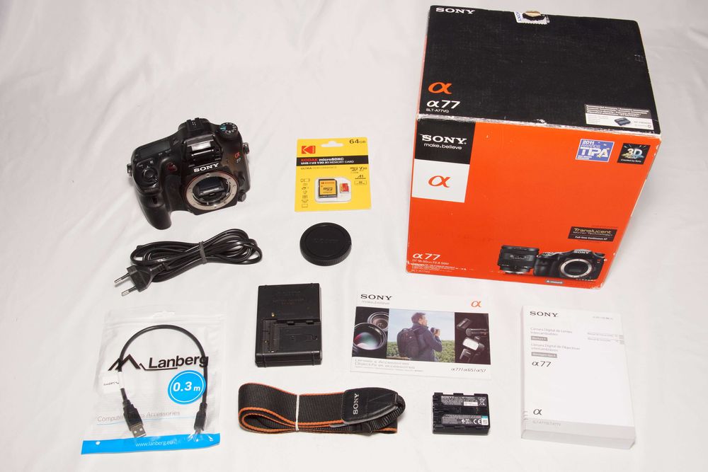 Aparat SONY Alpha SLT-A77V 24.3Mpx Body GPS 79.340 zdjęć Gwarancja FV