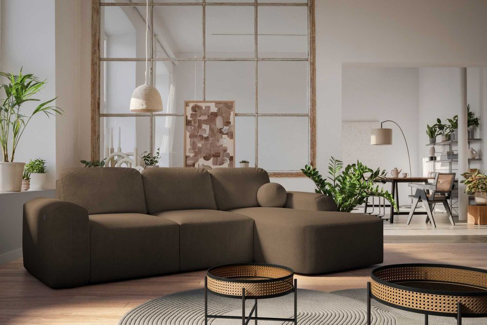 Narożnik kanapa BRUNO I 257x151 chmurka z funkcją spania Silk Meble