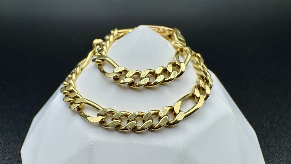 Złota bransoletka "FIGARO"; próba: 14ct 585, waga: 5,87g, długość: 16 cm
