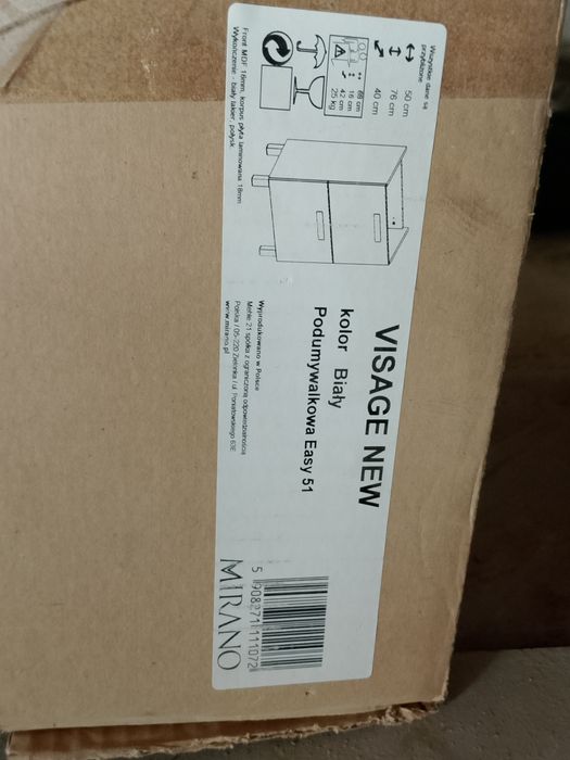 Szafka pod umywalkę 51 cm biała Visage New